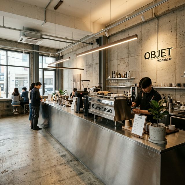 성수동 에스프레소 바 '오브제' 시공 사진 2